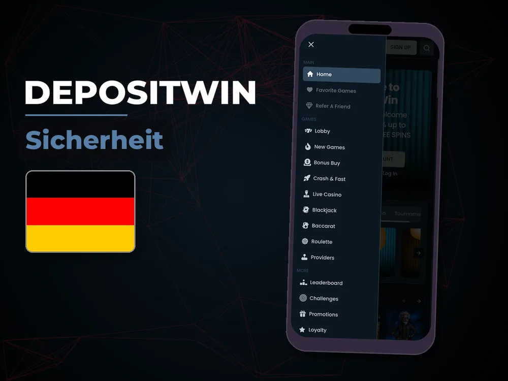 DepositWin - Sicherheit
