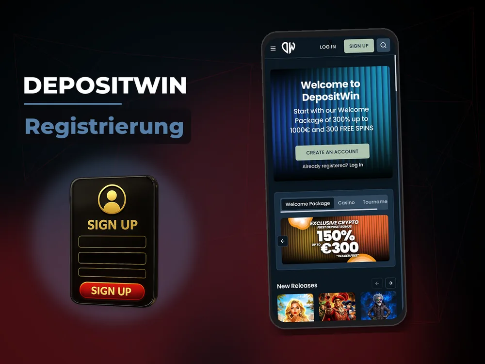 DepositWin - Registrierung